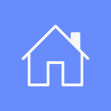 House icon with blue background House icon with blue background